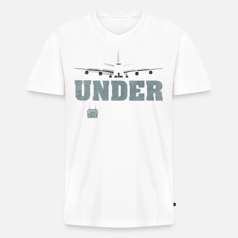 Under Control Model Flugzeug - Männer Premium Bio T-Shirt mit V-Ausschnitt - undefined
