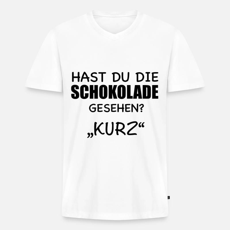 Lustige Sprüche Spruch - Männer Premium Bio T-Shirt mit V-Ausschnitt - Weiß