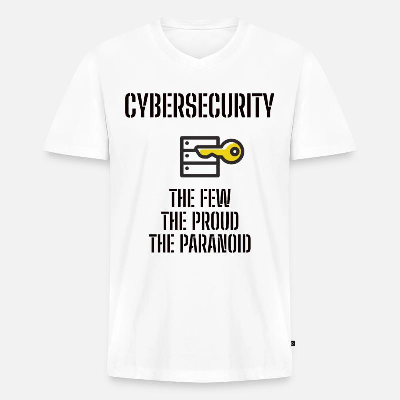 Cybersecurity - IT Security Computer Scientists - Men's Premium Organic T-shirt with V-neck - white