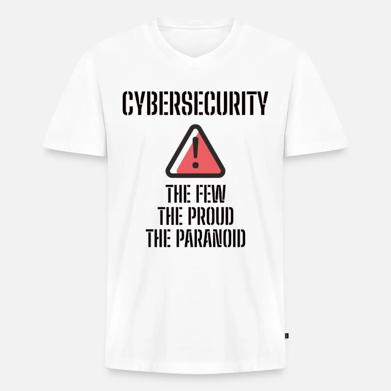 Cybersecurity - IT Security Computer Scientists - Men's Premium Organic T-shirt with V-neck - white