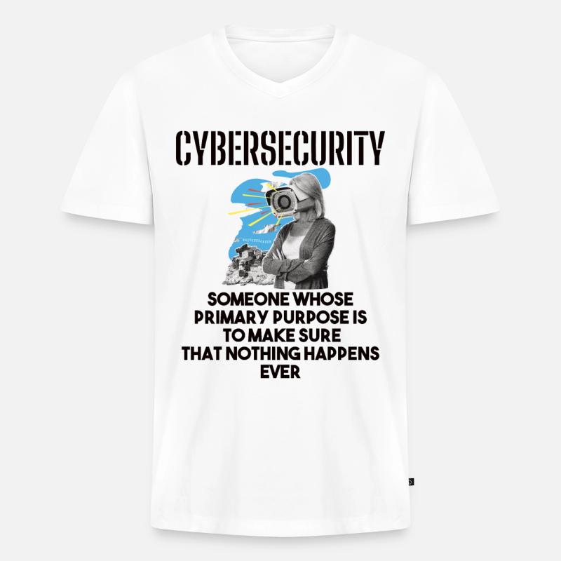 Cybersecurity - IT Security Computer Scientists - Men's Premium Organic T-shirt with V-neck - white