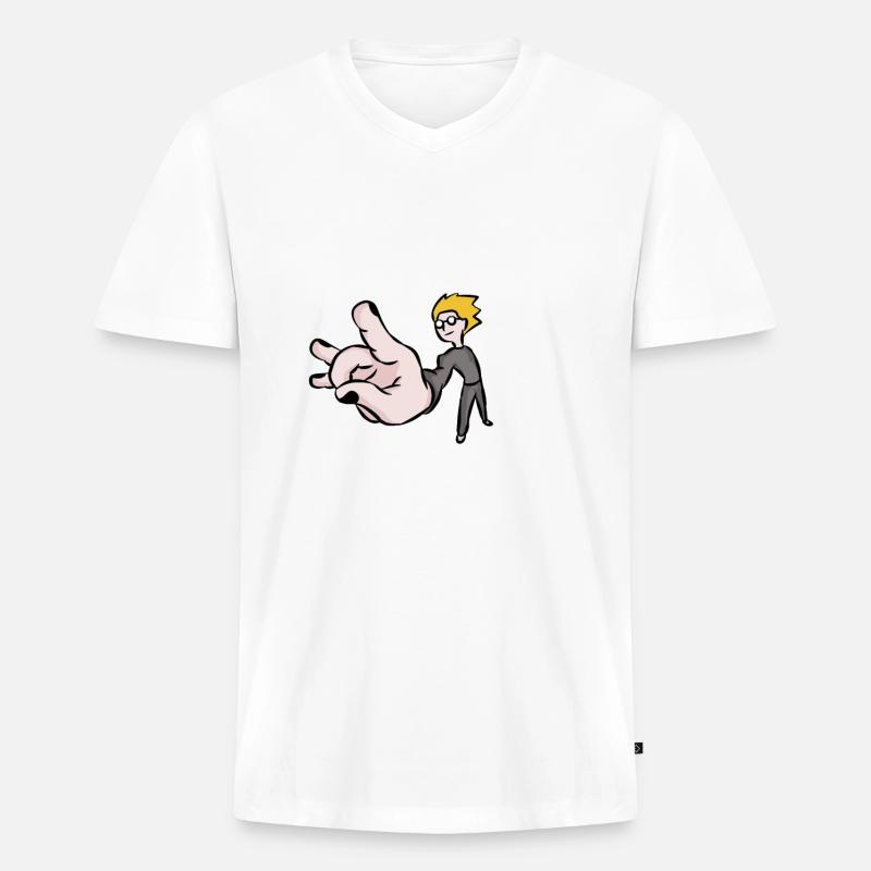Figuren - Männer Premium Bio T-Shirt mit V-Ausschnitt - Weiß