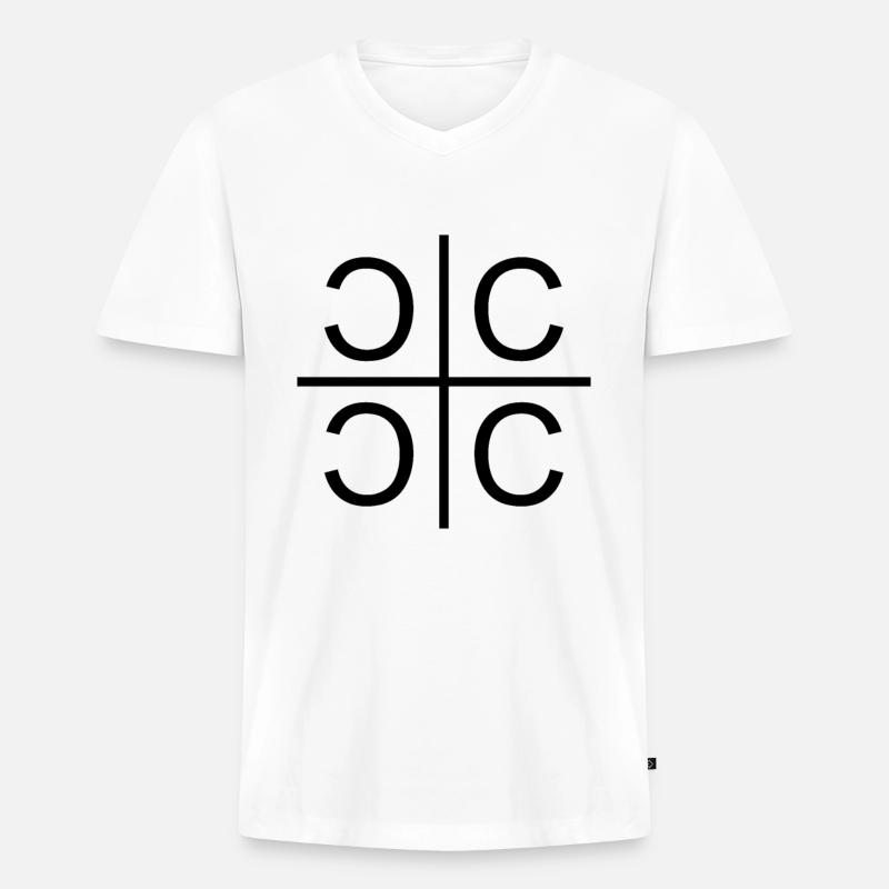 Serbien! - Männer Premium Bio T-Shirt mit V-Ausschnitt - Weiß