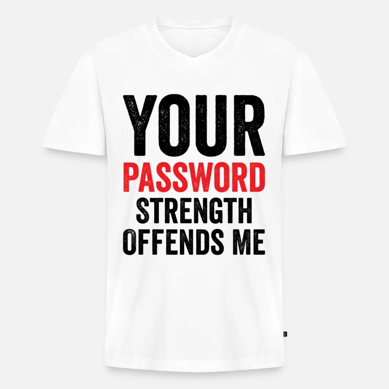 Cybersecurity Computersicherheit Cybersecurity - Männer Premium Bio T-Shirt mit V-Ausschnitt - Weiß