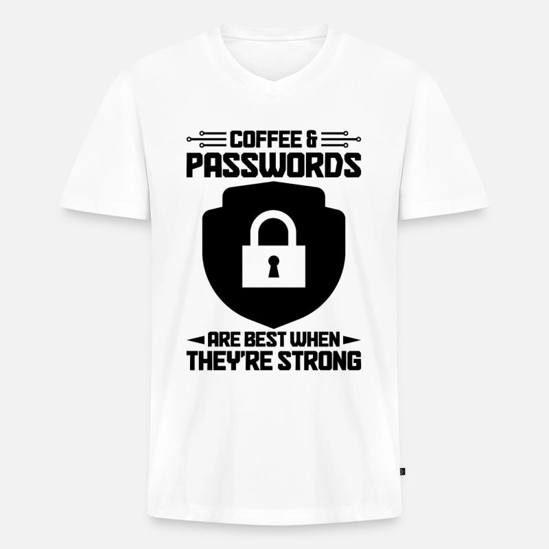 Cybersecurity Computersicherheit Cybersecurity - Männer Premium Bio T-Shirt mit V-Ausschnitt - Weiß