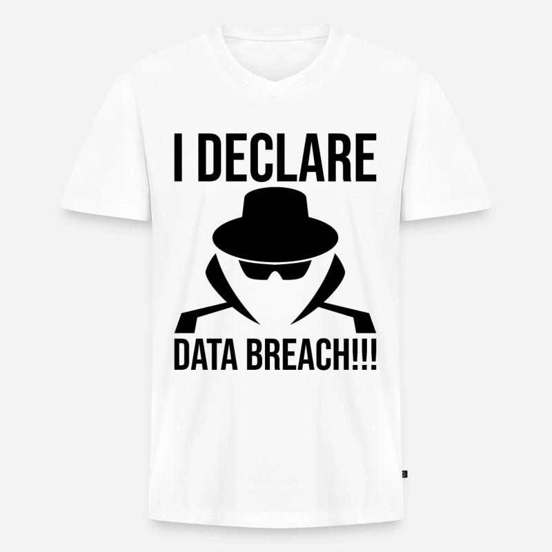 Cybersecurity Computersicherheit Cybersecurity - Männer Premium Bio T-Shirt mit V-Ausschnitt - Weiß