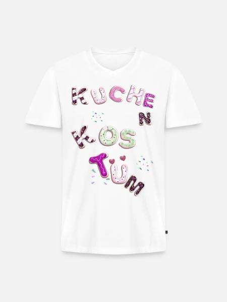 Kuchen kostüm, Kuchen,kostüm , karneval - Männer Premium Bio T-Shirt mit V-Ausschnitt - Weiß