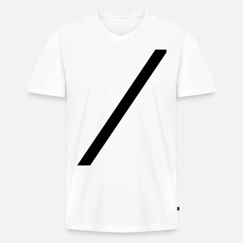 Gürtel - Männer Premium Bio T-Shirt mit V-Ausschnitt - Weiß