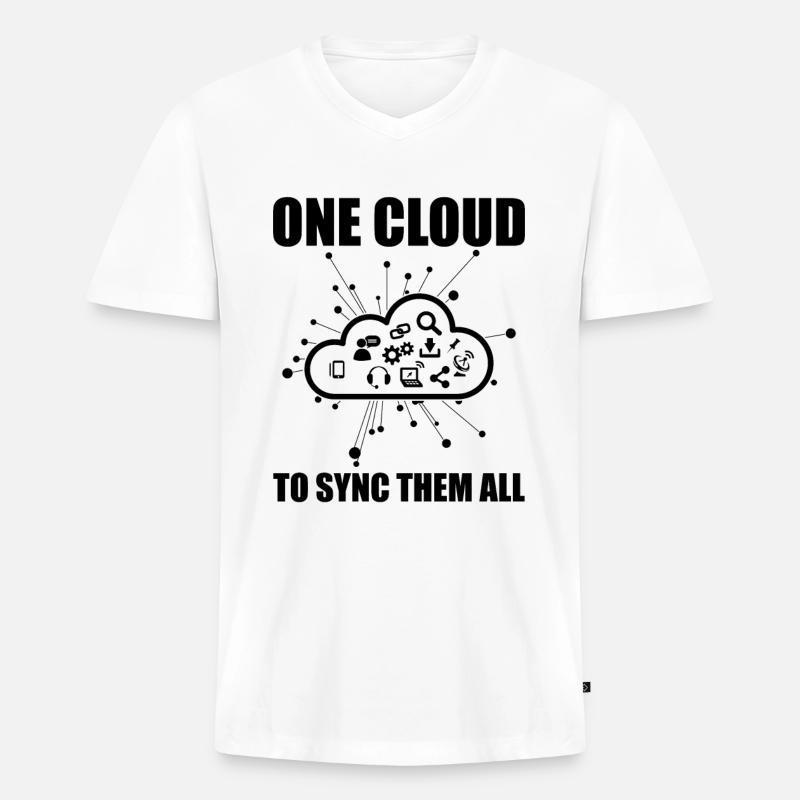 Cloud Administrator Cloud Devops - Men's Premium Organic T-shirt with V-neck - white