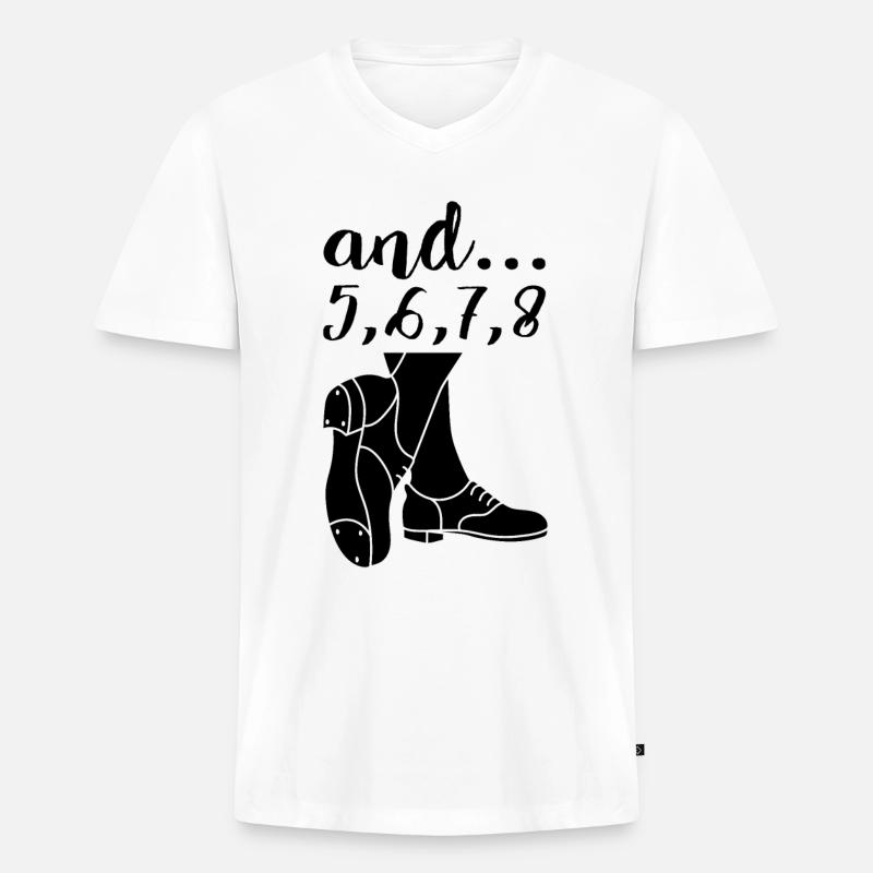 Stepptänzer Stepptanzschuhe Stepptanzlehrer - Männer Premium Bio T-Shirt mit V-Ausschnitt - Weiß