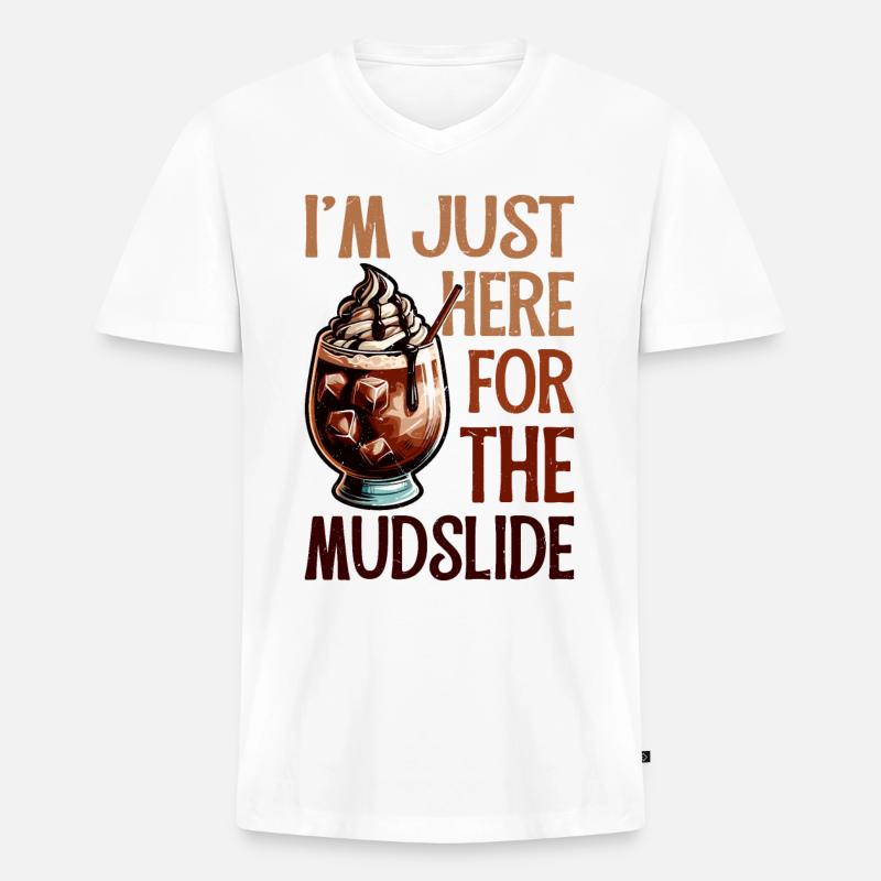 Mudslide Cocktail - Männer Premium Bio T-Shirt mit V-Ausschnitt - Weiß
