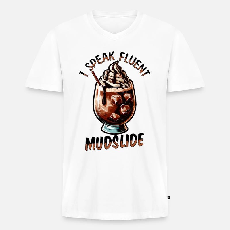 Mudslide Cocktail - Männer Premium Bio T-Shirt mit V-Ausschnitt - Weiß