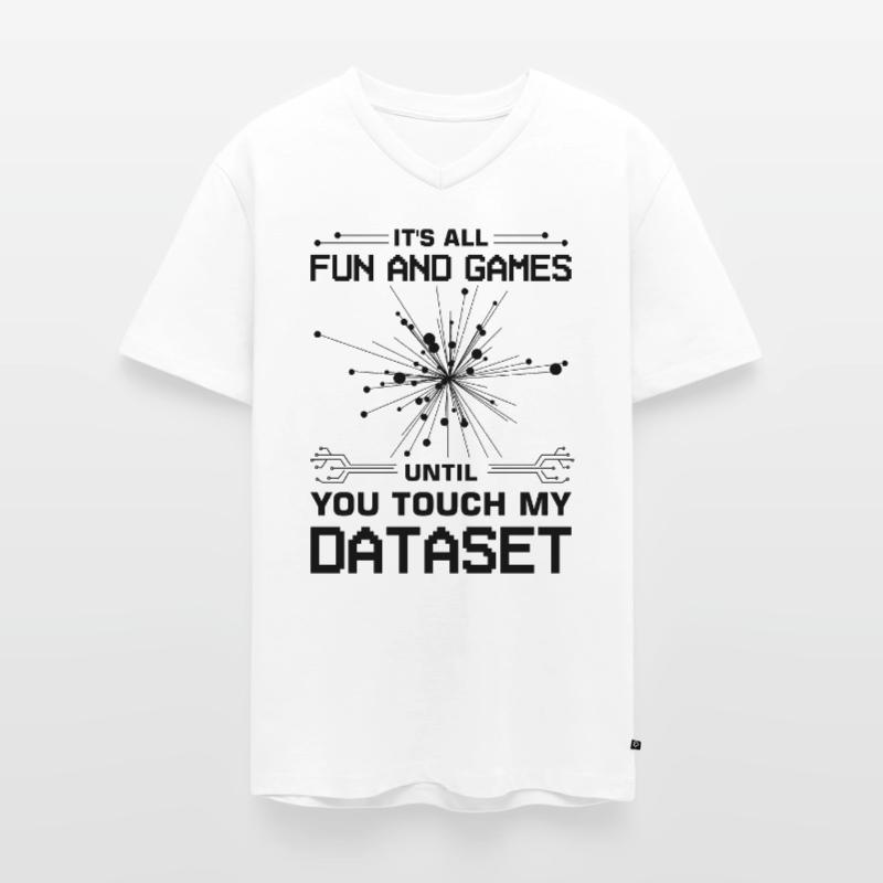 Machine Learning Algorithms AI Data Analyst Men's Premium Organic T-shirt with V-neck