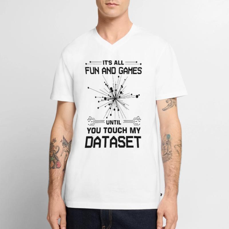 Machine Learning Algorithms AI Data Analyst Men's Premium Organic T-shirt with V-neck