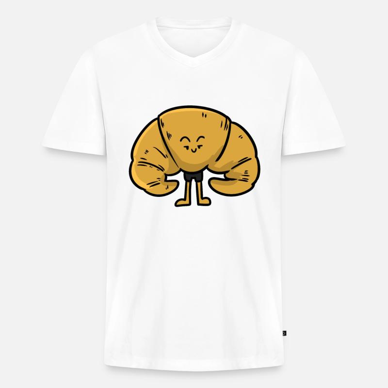 Alien Skateboards - Männer Premium Bio T-Shirt mit V-Ausschnitt - Weiß