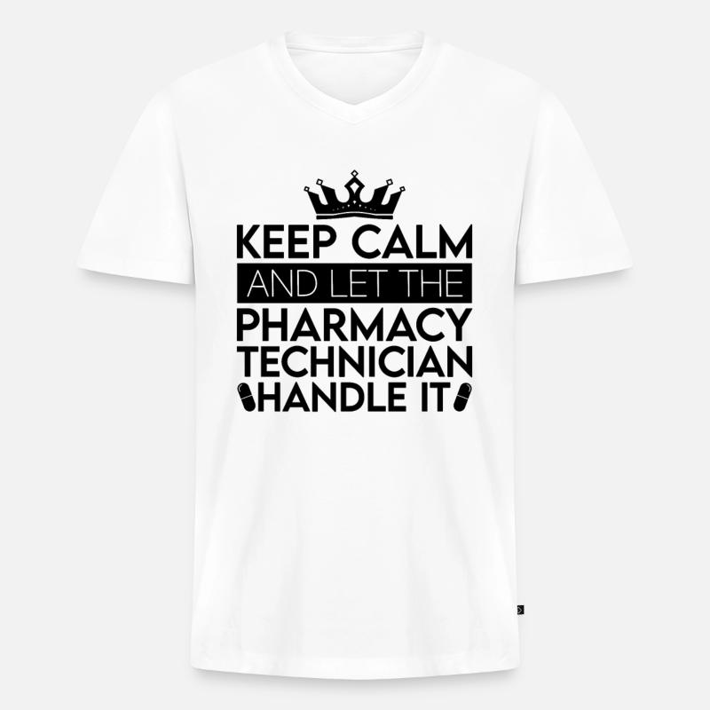 Apotheke Techniker Apothekentechniker Geschenkidee - Männer Premium Bio T-Shirt mit V-Ausschnitt - Weiß