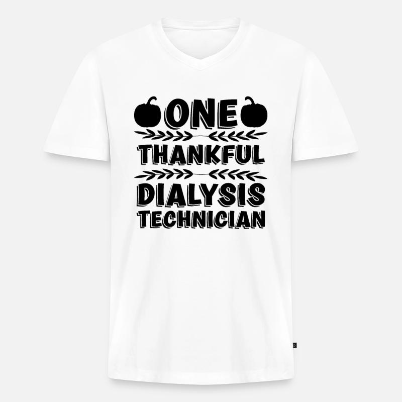 Nephrologie Dialyse Dialysetechniker Geschenkidee - Männer Premium Bio T-Shirt mit V-Ausschnitt - Weiß