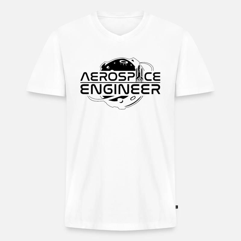 Rocket Space Engineering Aerospace Engineer - Men's Premium Organic T-shirt with V-neck - white