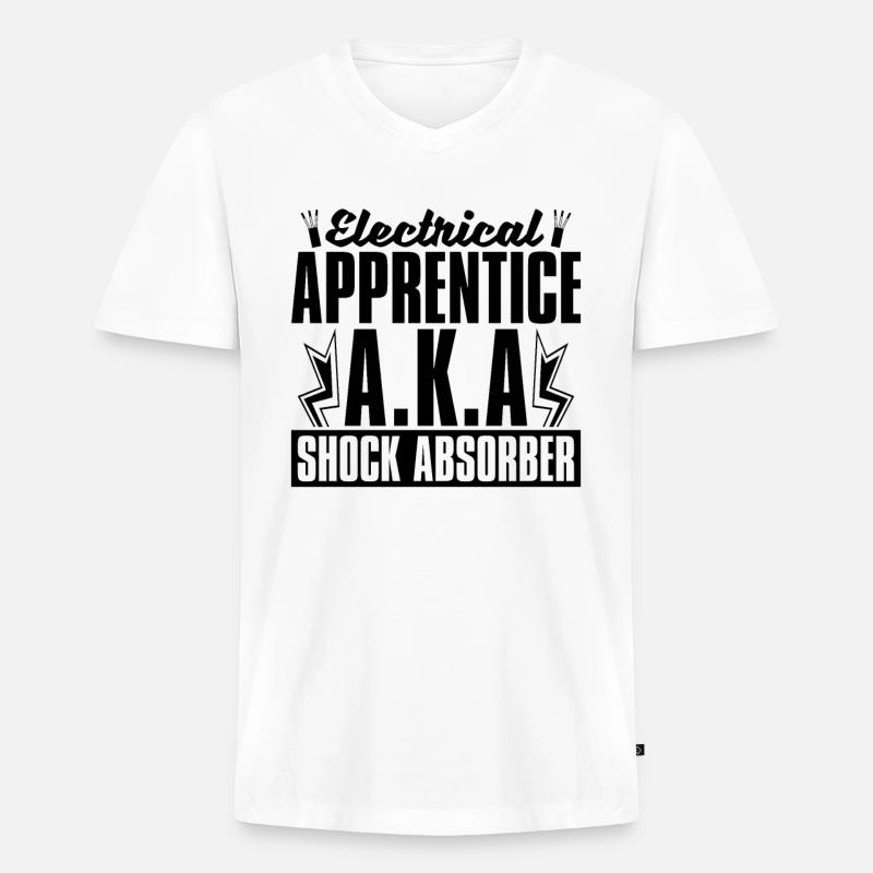 Electrical Apprentice A.K.A Electronics Engineer - Men's Premium Organic T-shirt with V-neck - white