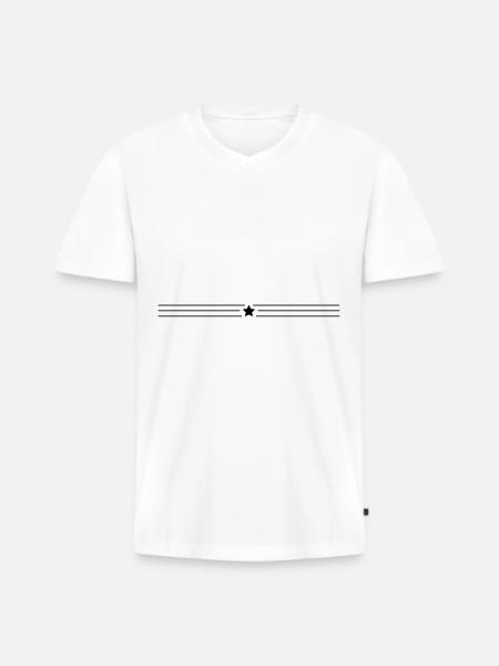 star line icon - Men's Premium Organic T-shirt with V-neck - white