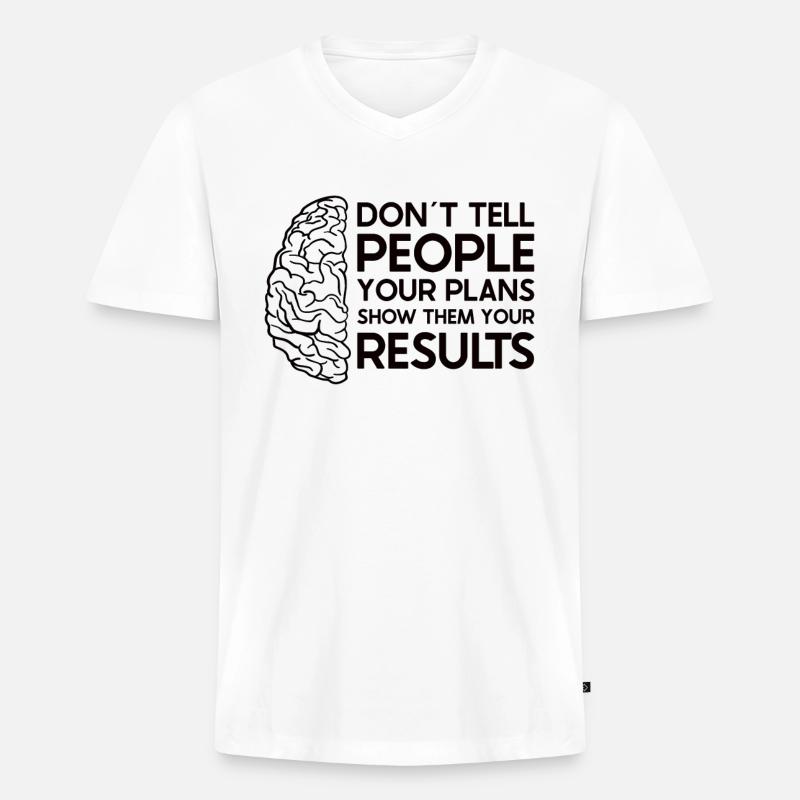 Schlaganfall Survivor Schlaganfall Bewusstsein - Männer Premium Bio T-Shirt mit V-Ausschnitt - Weiß