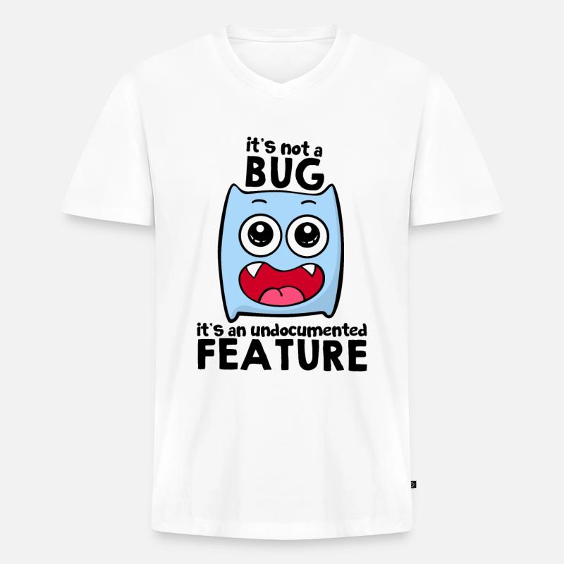 Programmierer - Männer Premium Bio T-Shirt mit V-Ausschnitt - Weiß