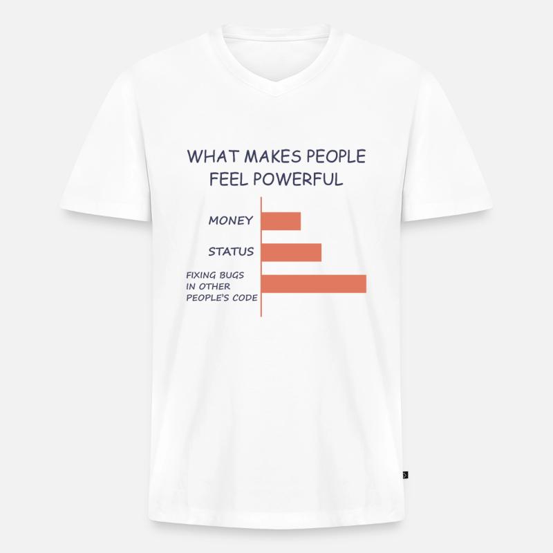 Computerprogrammierer Codierer Software Engineer Geschenk - Männer Premium Bio T-Shirt mit V-Ausschnitt - Weiß
