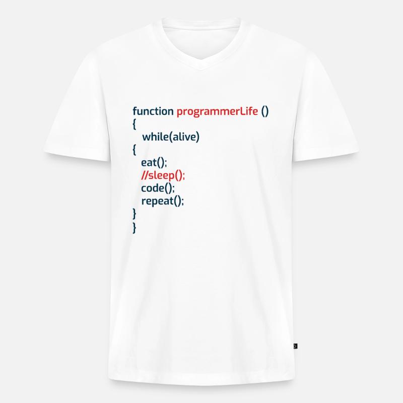 Computerprogrammierer Codierer Software Engineers Geschenk - Männer Premium Bio T-Shirt mit V-Ausschnitt - Weiß