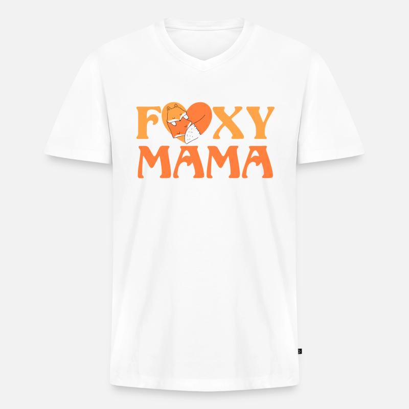Fuchs Spruch Geschenk - Männer Premium Bio T-Shirt mit V-Ausschnitt - Weiß