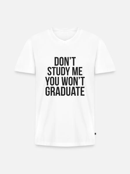 Citations drôles, citations drôles, citation cool, citation cool - T-shirt encolure en V Premium bio Homme - blanc