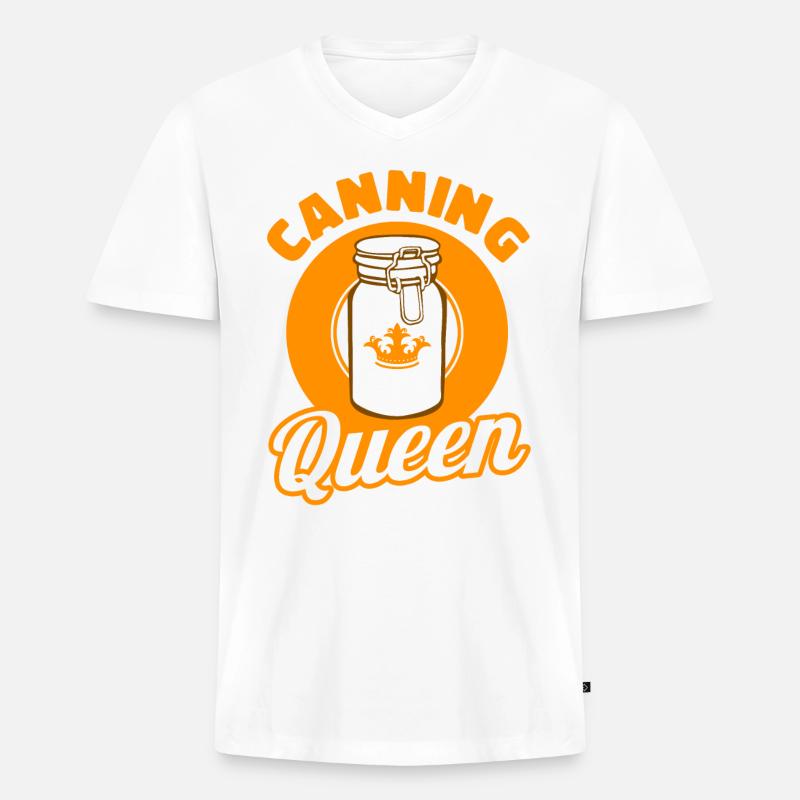 Canning Queen Einmachen Geschenk - Männer Premium Bio T-Shirt mit V-Ausschnitt - Weiß