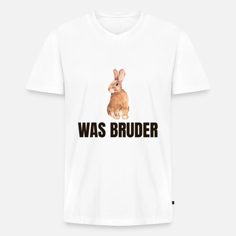 lustiges Meme - Männer Premium Bio T-Shirt mit V-Ausschnitt - Weiß
