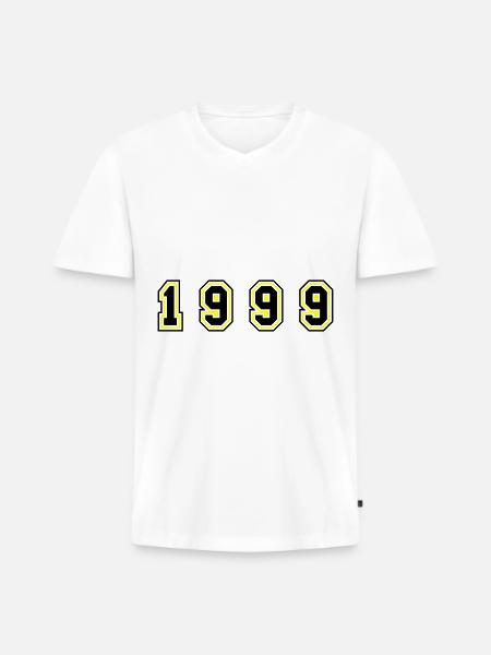 1999 Year Number - Men's Premium Organic T-shirt with V-neck - white