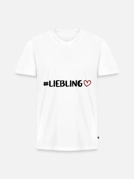 Darling heart - Men's Premium Organic T-shirt with V-neck - white