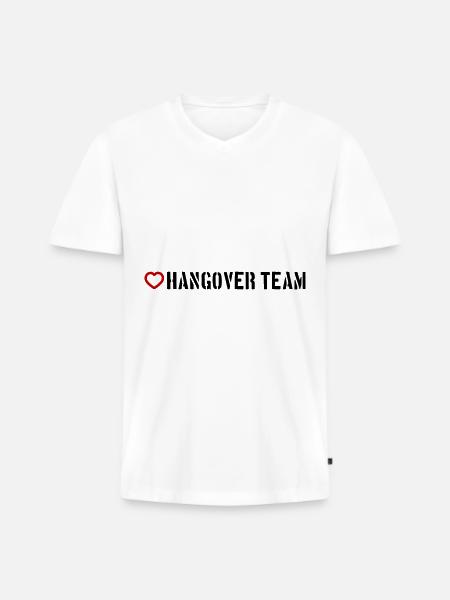 Hangover Team Heart - Men's Premium Organic T-shirt with V-neck - white