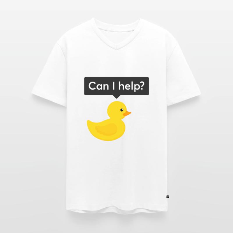 Programmierer Gummiente Debugging Männer Premium Bio T-Shirt mit V-Ausschnitt