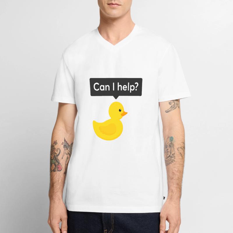 Programmierer Gummiente Debugging Männer Premium Bio T-Shirt mit V-Ausschnitt
