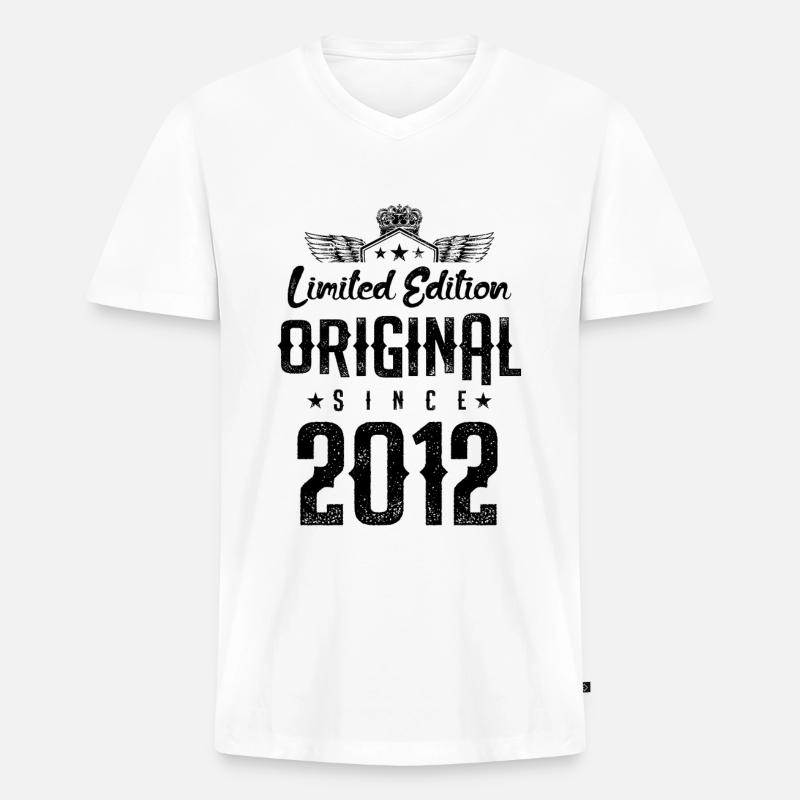 2012 limited edition - Männer Premium Bio T-Shirt mit V-Ausschnitt - Weiß