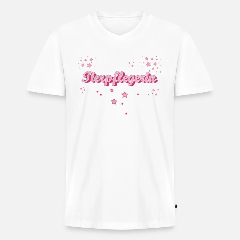 Tierwirt Abschluss-Geschenk Tierpflegerin - Männer Premium Bio T-Shirt mit V-Ausschnitt - Weiß