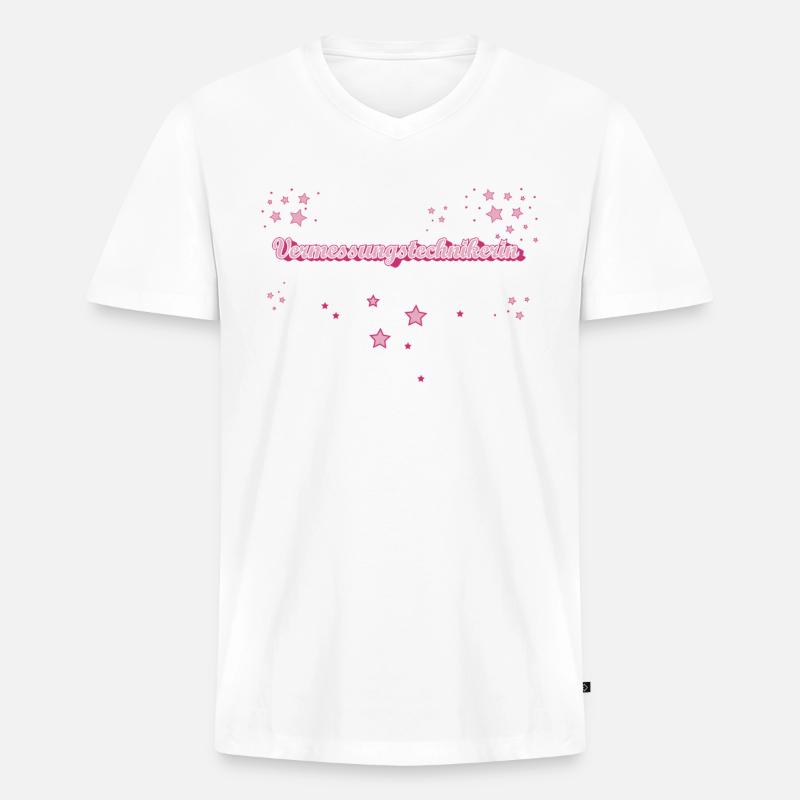 Vermesser Abschluss-Geschenk - Männer Premium Bio T-Shirt mit V-Ausschnitt - Weiß