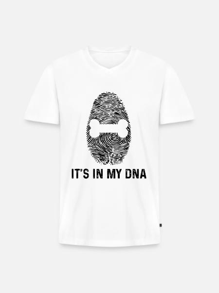 C’est dans mon ADN 4 - - T-shirt encolure en V Premium bio Homme - blanc