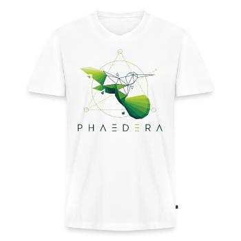 Inspirerend kolibrieontwerp over duurzaamheid - Mannen Premium Bio T-shirt met V-hals - wit - Voor - Nico (187cm)
