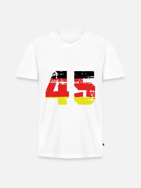 45 Number Germany Jersey - Men's Premium Organic T-shirt with V-neck - white
