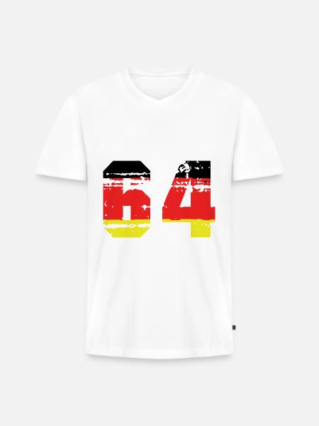 64 Number Germany Jersey - Men's Premium Organic T-shirt with V-neck - white