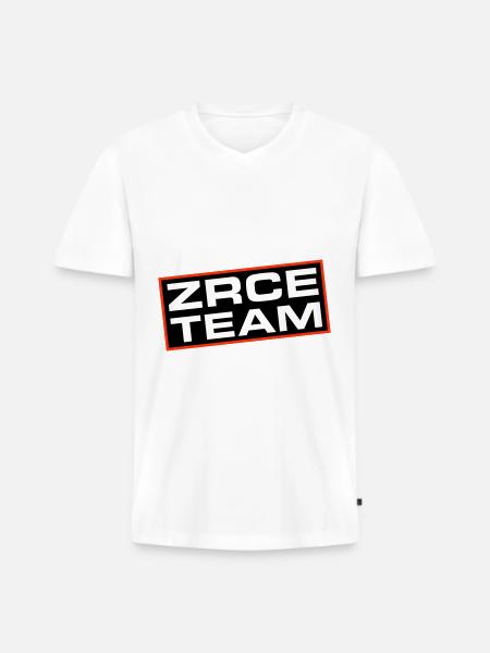 Zrce Team - Men's Premium Organic T-shirt with V-neck - white