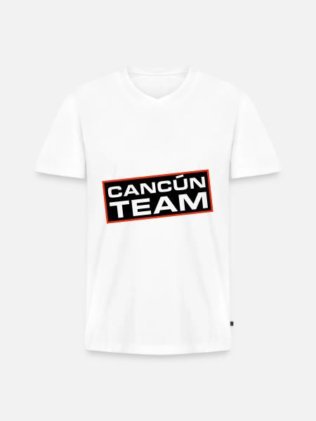 Cancun Team - Men's Premium Organic T-shirt with V-neck - white