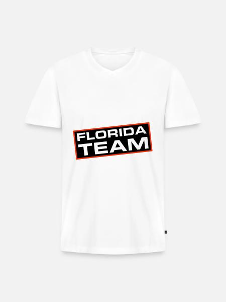 Florida Team - Men's Premium Organic T-shirt with V-neck - white