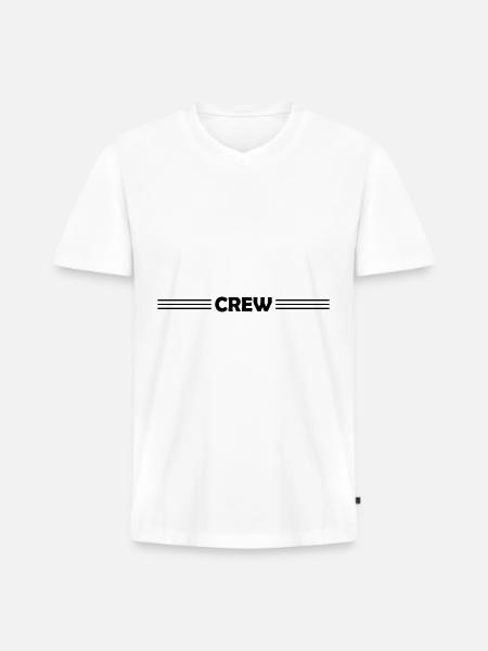 Conception de l’équipage - T-shirt encolure en V Premium bio Homme - blanc