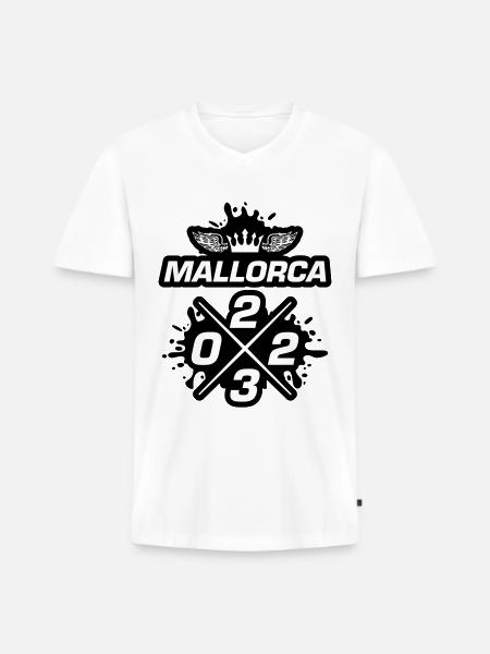 Mallorca 2023 - Men's Premium Organic T-shirt with V-neck - white