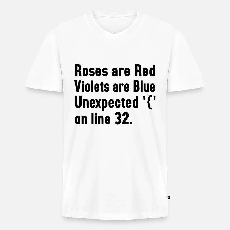 it humor design - Männer Premium Bio T-Shirt mit V-Ausschnitt - Weiß